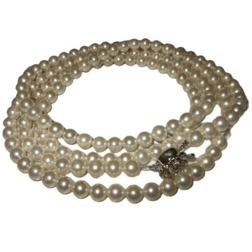 小樂珠寶超長款160公分全圓南洋深海貝珍珠項鍊白色珠8mm