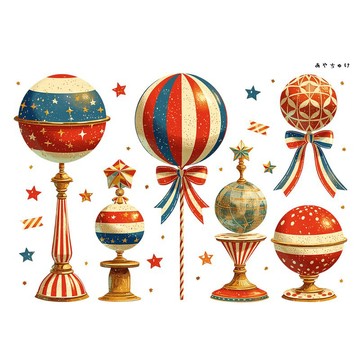 【6 月新品】20-134-0136 剪裁紙 馬戲團風格