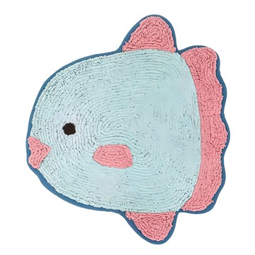 TOMO 療癒海洋生物地墊 曼波魚款 柔軟舒適 居家裝飾  1個  51 x 44cm