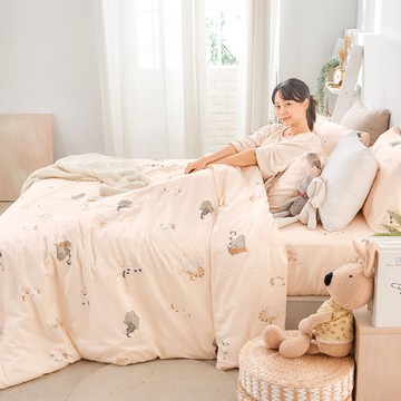 床包被套組(薄被套)-雙人 / 奧地利天絲四件式 / 尋覓小貓 台灣製