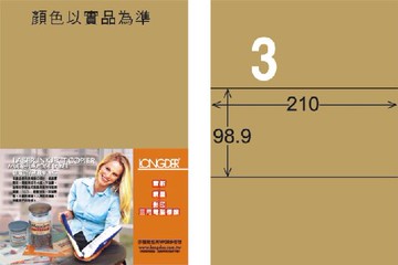 【龍德】LD-807-C-C A4雷射、噴墨、影印用電腦標籤 98.9x210mm