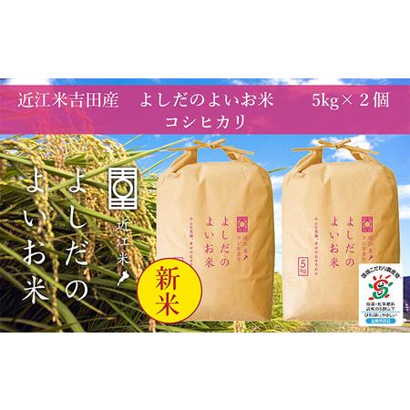 ふるさと納税 令和5年産新米　よしだのよいお米 近江米コシヒカリ5kg×2 滋賀県豊郷町