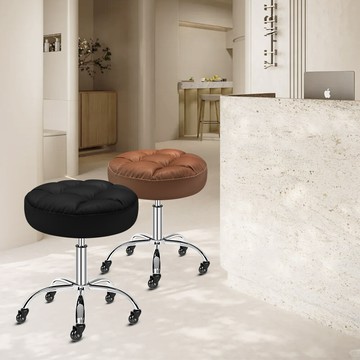 免組裝 動感滑輪升降萬用椅-2吋純黑輪