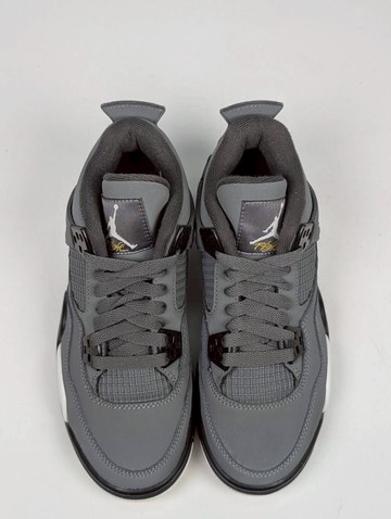 微瑕疵-左腳鞋面結晶體右腳中底大底泛黃 408452-007 4Y Jordan 4 Retro Cool Grey GS 酷灰 女鞋 大童 籃球鞋