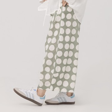 a la sha 不規則圓點寬褲