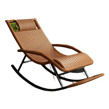 可躺成人搖搖椅子藤椅客廳懶人可坐椅子新款老人藤編椅子搖搖躺椅[010209DD]