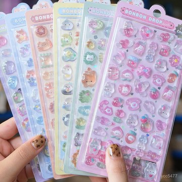 小包臺灣出貨🌟小動物3d立體立體浮鵰貼紙新款卡通浮鵰貼紙兒童女孩奬勵貼紙裝扮🌟