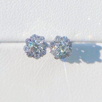 璽朵珠寶 [ 18K金 放大 鑽石 耳環 ]  微鑲工藝 時尚設計 鑽石權威 婚戒顧問 婚戒第一品牌 鑽石耳環 GIA