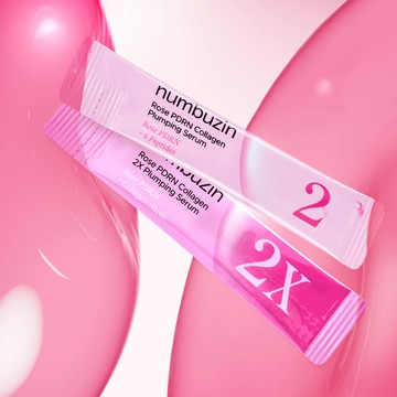 numbuzin No. 2 Rose PDRN Collagen Plumping Serum Duo 10ml (Mild 1ml*5ea+Intensive 1ml*5ea)
