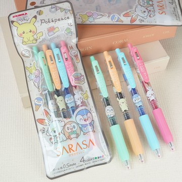 【CHL】Showa note ZEBRA SARASA 0.3/0.5mm 四色中性筆 皮卡丘 寶可夢
