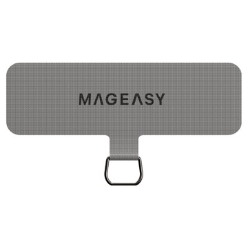 MAGEASY STRAP 掛繩片 適用於所有手機尺寸 0.5mm超薄 充電線友好  灰色  1個