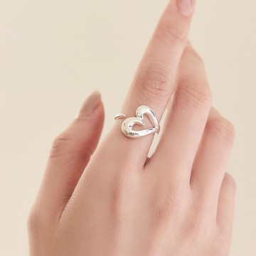 vacanza｜純銀｜心狀‧純銀戒指#可調式戒指#0304新品 #新年飾品 #新年禮物