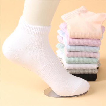 襪子女春夏季短筒運動襪純色薄款棉質簡約百搭淺口低幫短腰女襪子