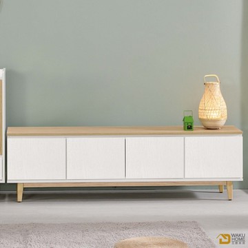 WAKUHOME 瓦酷家具Troy日系風6尺電視櫃寬181X深40X高54公分