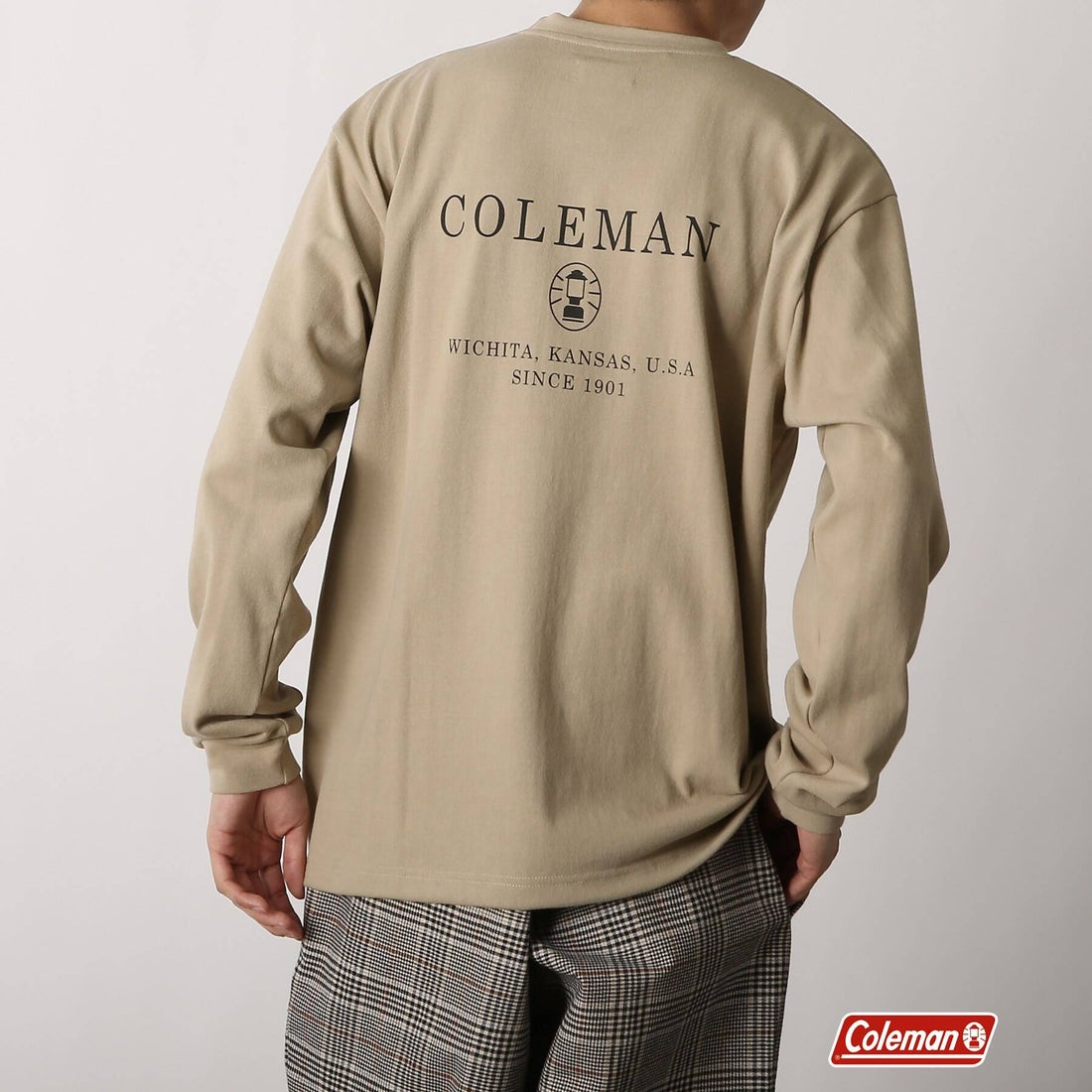 ザ ショップ ティーケーメンズ THE SHOP TK(Men) 【Coleman/コールマン別注】ヘヴィーウエイトバックプリントロングTシャツ  (ベージュ) 通販 LINEポイント最大2.0%GET | LINEショッピング