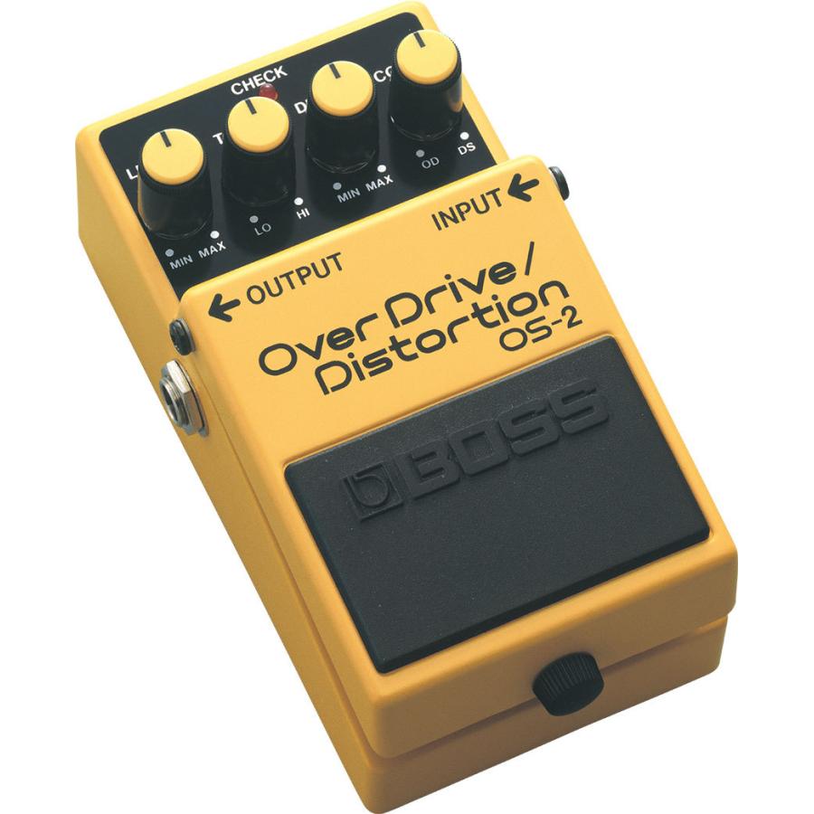 BOSS   OS-2 Over Drive   Distortion スターターセット -アルカリ9V電池、3.5mギターケーブル、パッチケーブル-(YRK)