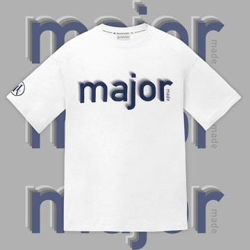 major漸層刺繡短T