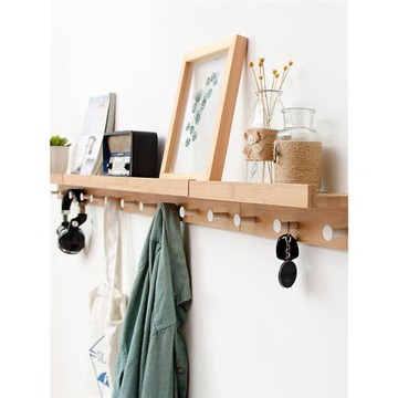 墻上置物架掛鉤收納架層板儲物架掛雨傘衣服衣帽架納裝飾進門壁掛