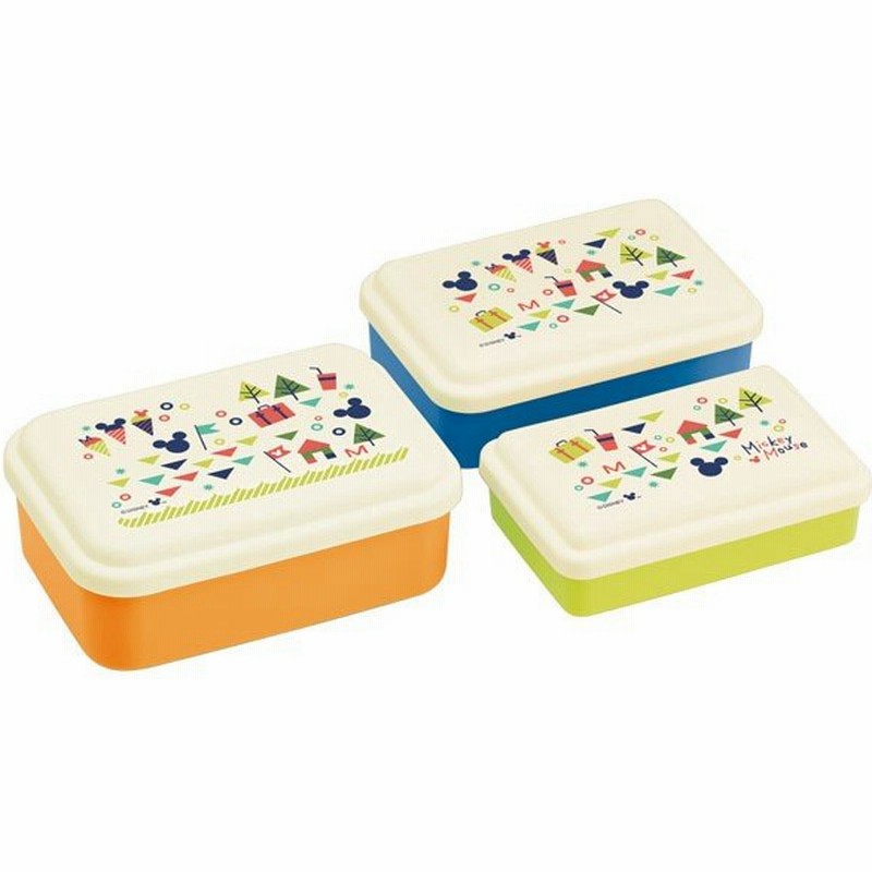 ミッキーマウス お弁当箱 入子式ふわっとシール容器3pセット 長方形 Mickey Mouse Vacation バケーション 通販 Lineポイント最大0 5 Get Lineショッピング