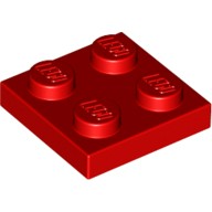 薄板磚 2x2 紅色 3022