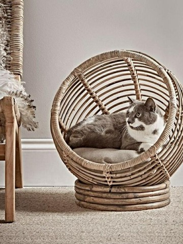 藤編寵物帳篷四季通用貓窩貓籠夏季寵物床半封閉式室內貓舍貓咪屋 幸福驛站