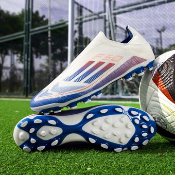 FEELACES足球鞋男低幫MG釘高端歐洲杯戰靴兒童青少年無系帶訓練鞋