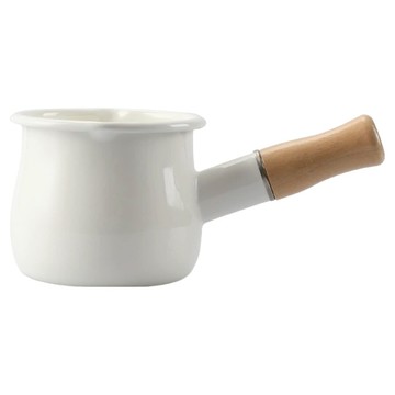 日式迷你琺瑯鍋 CALF0103WT 0.5L  10cm  白色  1個