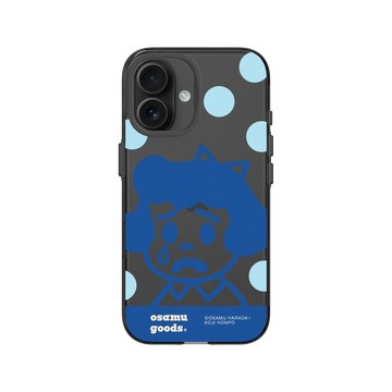 iPhone 16 Clear (相機按鈕) 酷墨灰 - OSAMU GOODS - 大圓點系列-Betty