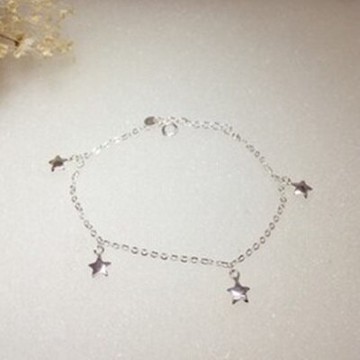 925純銀手鍊 手環-秀氣唯美星星設計情人節生日禮物女飾品73dp173【獨家進口】【米蘭精品】