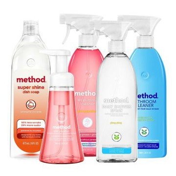 Method美則 時尚居家生活5件組(浴廁清潔 多功能 洗手 洗碗)