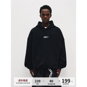 FPA胸前漸變跑道連帽衛衣 國潮牌潮流春季寬松情侶美式復古帽衫男