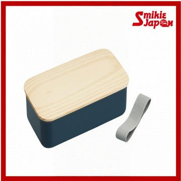 【日本直送】SKATER 天然木蓋便當盒630ml｜防潮保鮮單層餐盒｜食品級PP無毒材質｜日式簡約綠 PAL8FK