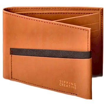 SIPPING CREATIVE 俬品創意 纖薄短夾 紙革材質 台灣設計  8.6 x 11.7 x 1.3cm  醇焦糖