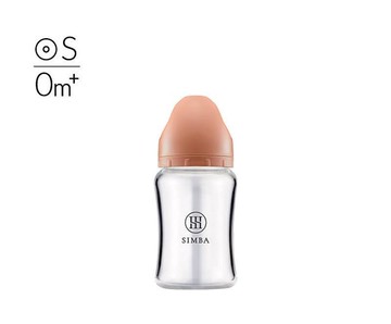 小獅王辛巴蘊蜜質金玻璃寬口防脹氣奶瓶180ml(圓洞R1005-P覓粉) 234元