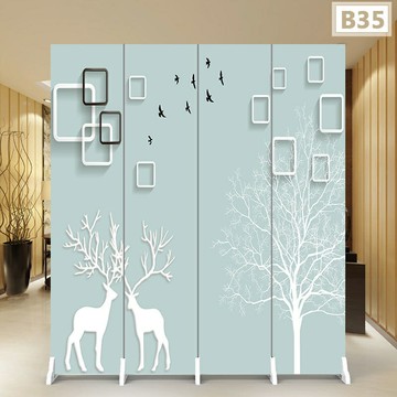 4片圖 【可客製化】北歐風格屏風 歐美屏風 屏風墻 吊掛式屏風 屏風北歐 隔屏 簾子屏風 摺疊屏風 屏風隔間 玄關屏風