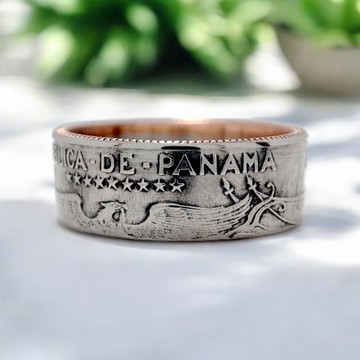 男士戒指 巴拿馬，巴拿馬男士戒指，巴爾波亞錢幣戒指，男士巴拿馬戒指