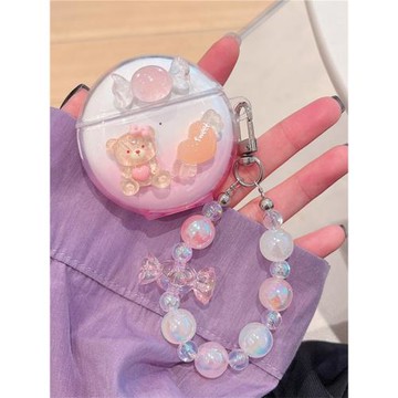 可愛卡通DIY適用OPPO Enco Air2i耳機保護套新款3i軟殼OPPO Enco Buds 2無線藍牙耳機殼透明防摔創意