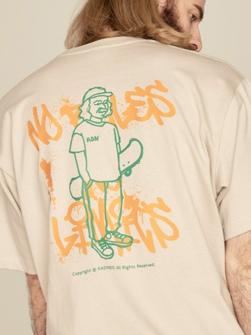 Young Street Half Sleeve T-Shirt (Beige)