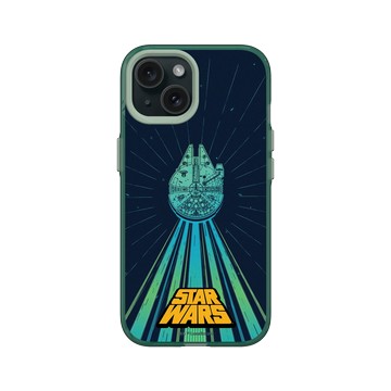 iPhone 15 Clear 憂墨綠 - 迪士尼-星際大戰 Star Wars - 千年鷹號-發光原力