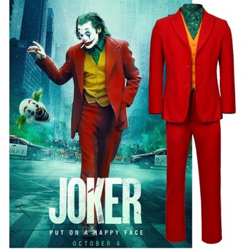 萬圣節角色扮演COS服裝 DC電影小丑服JOKER杰昆菲尼克斯cosplay