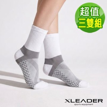 Leader X SG-04石墨烯透氣機能襪 女款 超值三雙組(三色任選)