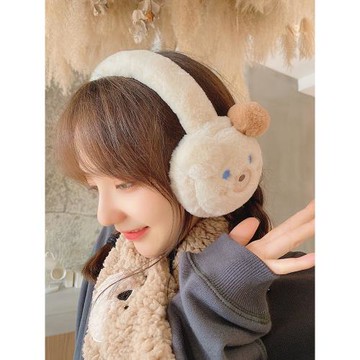 冬季天毛絨耳罩女耳朵保暖耳套護耳朵防凍可愛小熊耳暖耳包男耳捂