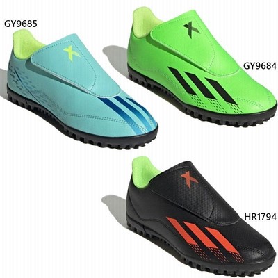 アディダス ジュニア キッズ エックス スピードポータル.4 H&L TF サッカーシューズ マジックテープ ベルクロ ターフ 子供靴 GY9684 GY9685 HR1794 LIH87