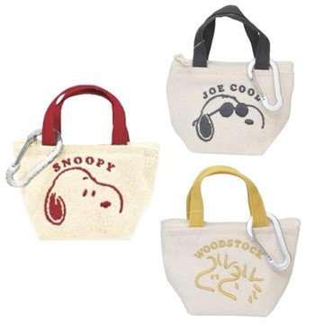 小禮堂 Snoopy 史努比 提袋造型收納包附扣環 (手提包)