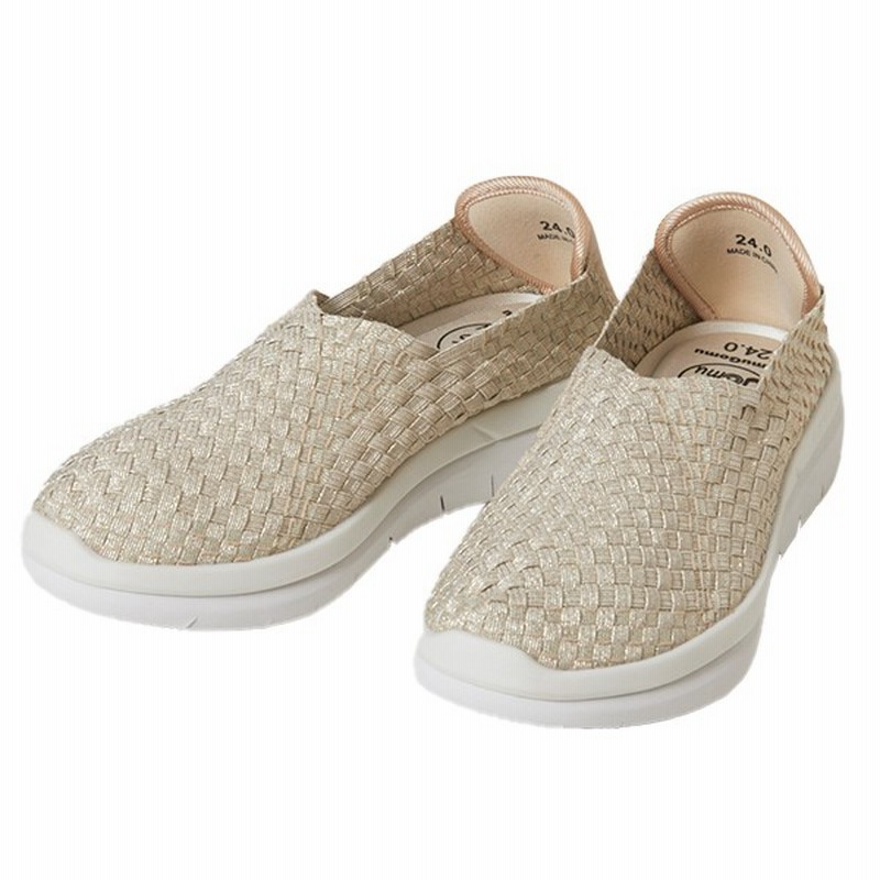 ゴムゴムxjalショッピング 軽くて屈曲するストレッチメッシュスリッポン 収納袋付き シャンパンゴールド 22 5 レディース シューズ ネイビーコンビ 24 5 通販 Lineポイント最大1 0 Get Lineショッピング