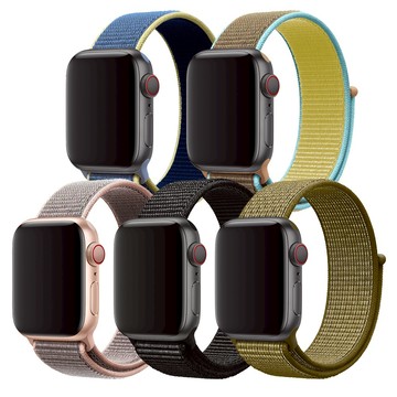 隔日到貨🚚尼龍織紋回環錶帶 適用於Apple Watch 38/40/41mm & 42/44/45/49mm