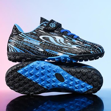 正品C羅兒童碎釘足球鞋男冬季中小學生青少年大童少兒訓練專用鞋