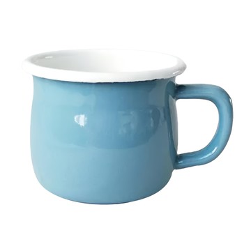 LIFE FACE 琺瑯杯 大肚杯 380ml (群青色) 8cm 金屬  1個