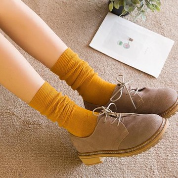 堆堆襪女春秋季純棉韓國中筒襪日系學院風個性長筒襪子復古短靴襪