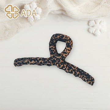ADA豹紋布藝交叉抓夾13cm